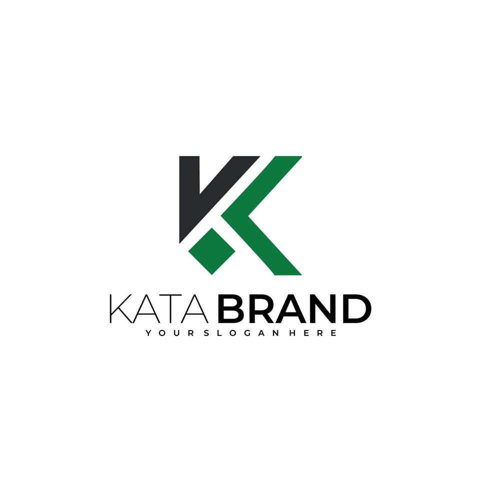 brev kk design logotyp för företag symbol vektor