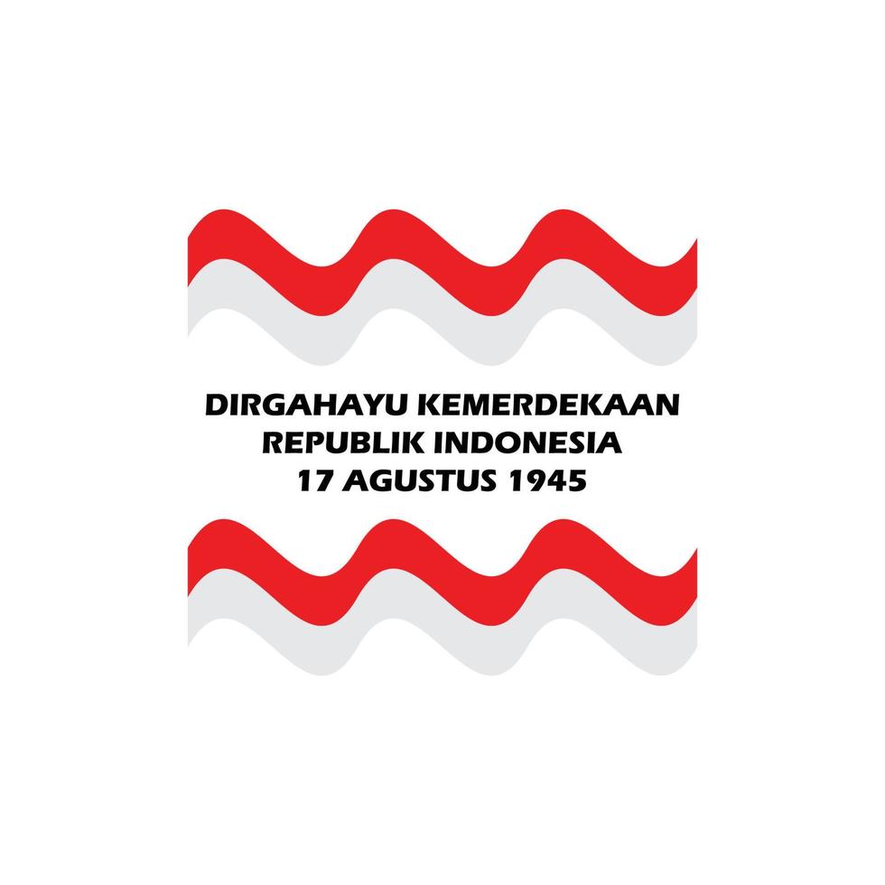 flagga indonesien oberoende vektor