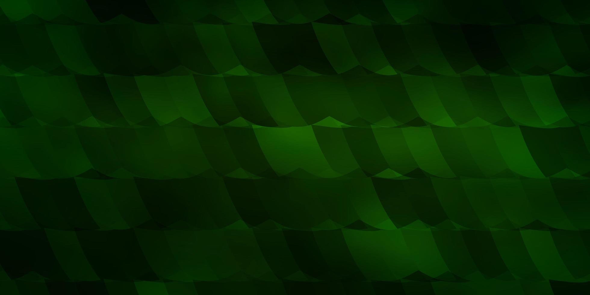 dunkelgrüner Vektorhintergrund mit Satz von Sechsecken. vektor