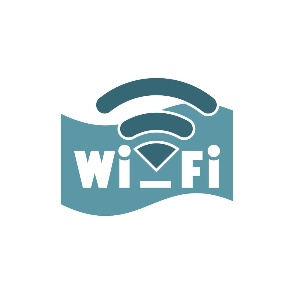 Wireless-Logo-Vorlage vektor