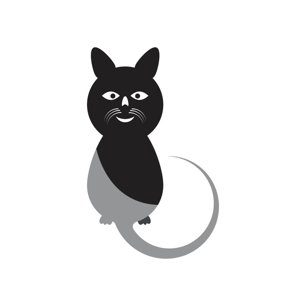 katt logotyp illustration ikon vektor