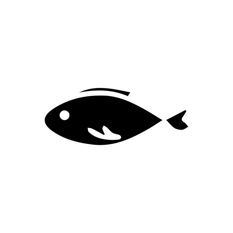 Fisch-Symbol. einfaches Fischrestaurant-Plakat-Hintergrundsymbol. Gestaltungselement für das Logo der Fischmarke. Fisch-T-Shirt-Druck. Vektor für Aufkleber.