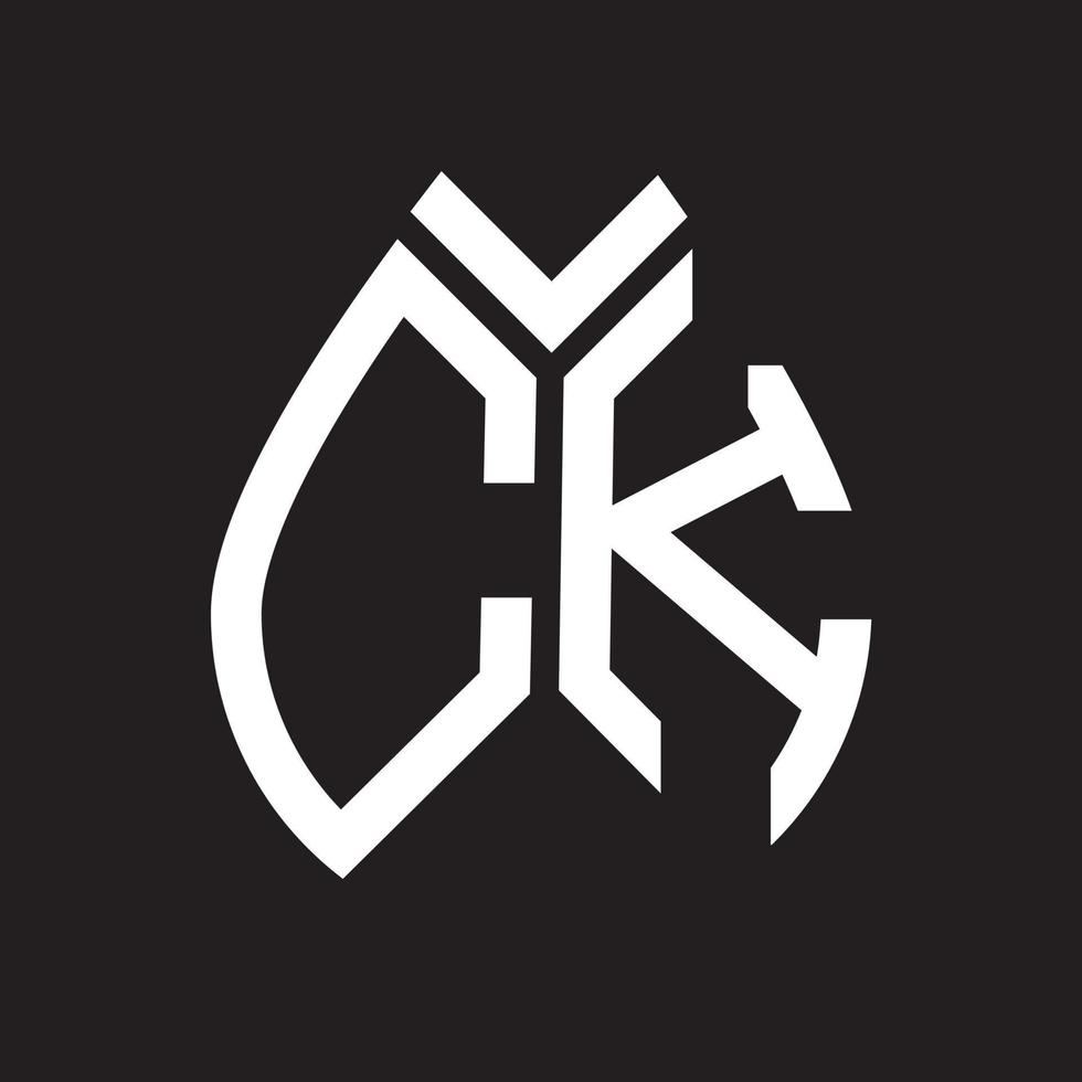 ck-Buchstaben-Logo-Design.ck kreatives Anfangs-ck-Buchstaben-Logo-Design. ck kreative Initialen schreiben Logo-Konzept. vektor