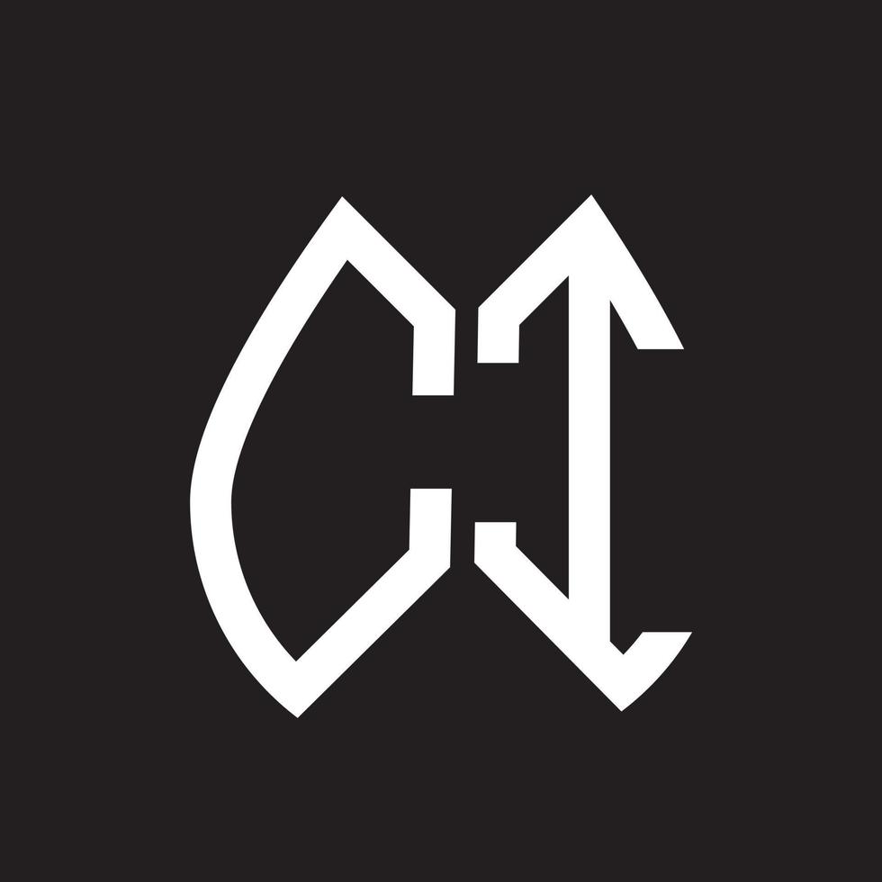 ci-Buchstaben-Logo-Design. ci-kreatives anfängliches ci-Buchstaben-Logo-Design. ci kreative Initialen schreiben Logo-Konzept. vektor