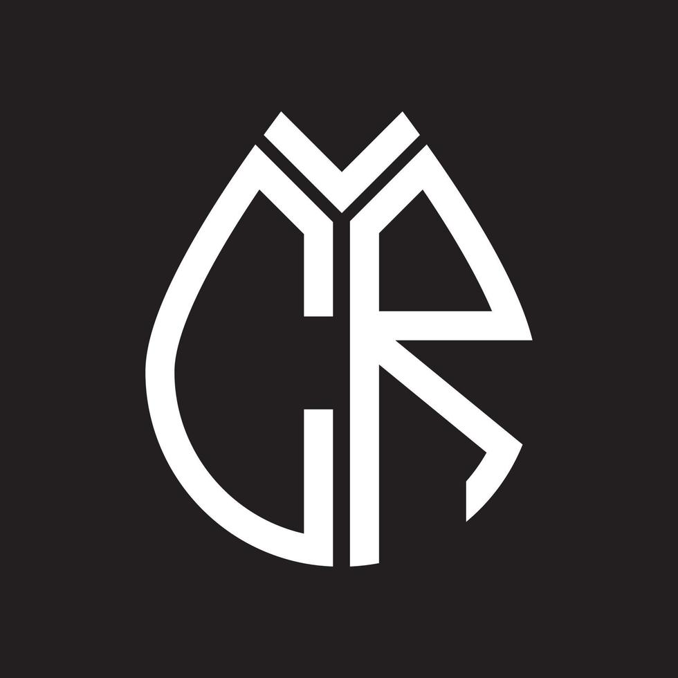 cr-Buchstaben-Logo-Design.cr kreatives anfängliches Cr-Buchstaben-Logo-Design. cr kreative Initialen schreiben Logo-Konzept. vektor