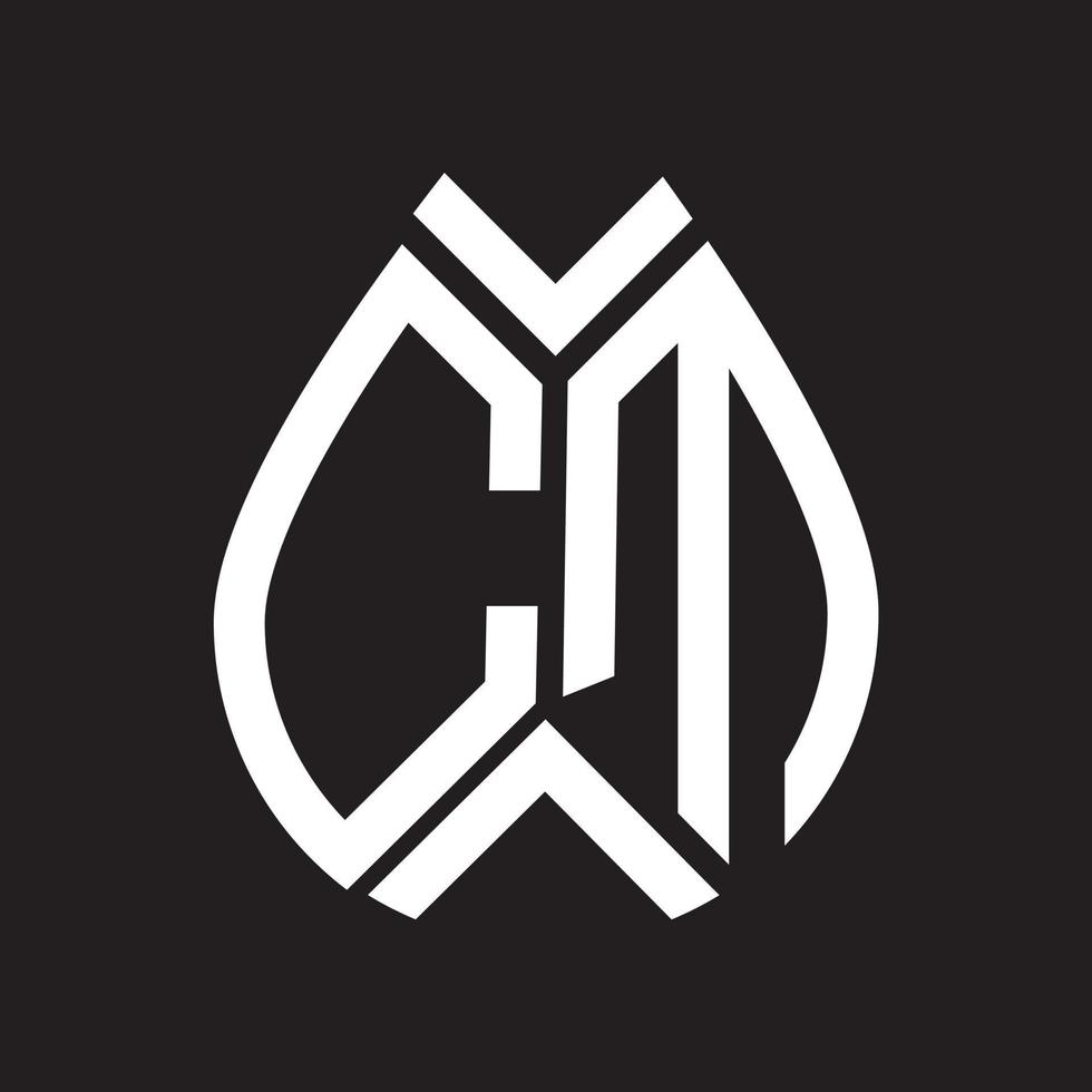 cm-Buchstaben-Logo-Design. cm-kreatives Anfangs-cm-Buchstaben-Logo-Design. cm kreative Initialen schreiben Logo-Konzept. vektor