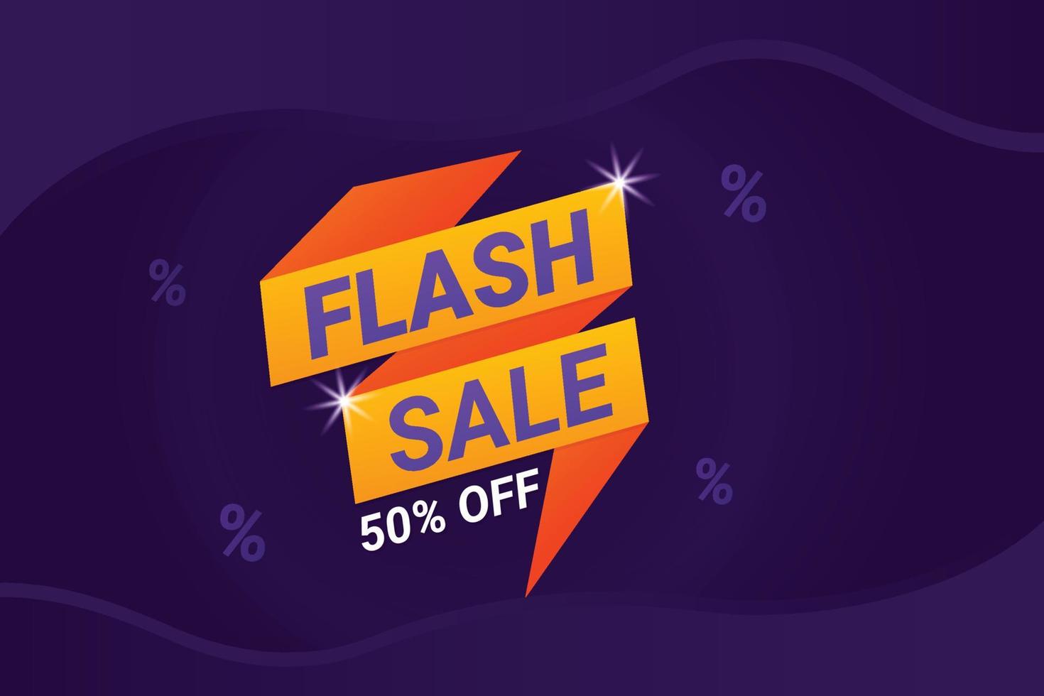 Flash Sale Rabatt Banner Premium-Design. vektor