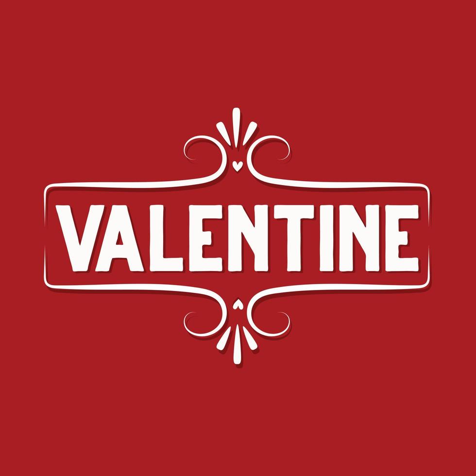 valentine färgrik röd och vit design vektor