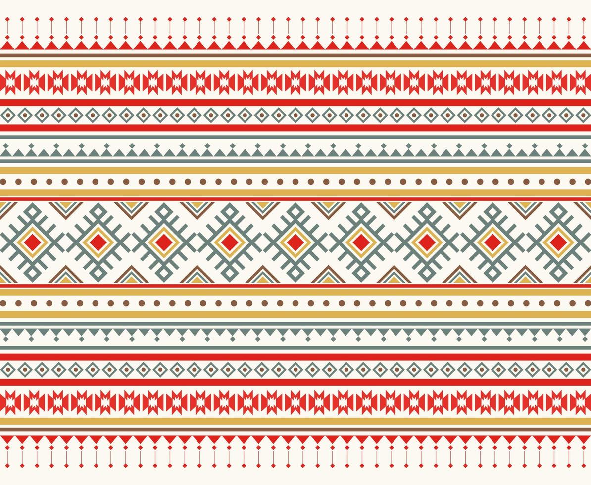 geometrischer ethnischer orientalischer musterhintergrund. Musterdesign im Boho-Stil. design für textur, verpackung, kleidung, batik, stoff, tapete und hintergrund. Muster-Stickerei-Design. vektor