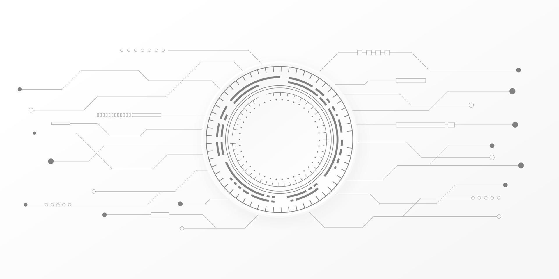 abstrakter Technologiehintergrund. Hi-Tech-Digital- und Kommunikationskonzept. Vektorhintergrunddesign mit Stromkreisleitung. Vektor-Illustration. vektor