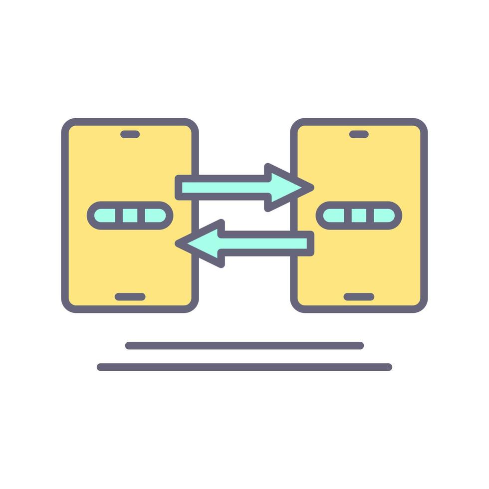 Vektorsymbol für die Datensynchronisierung vektor