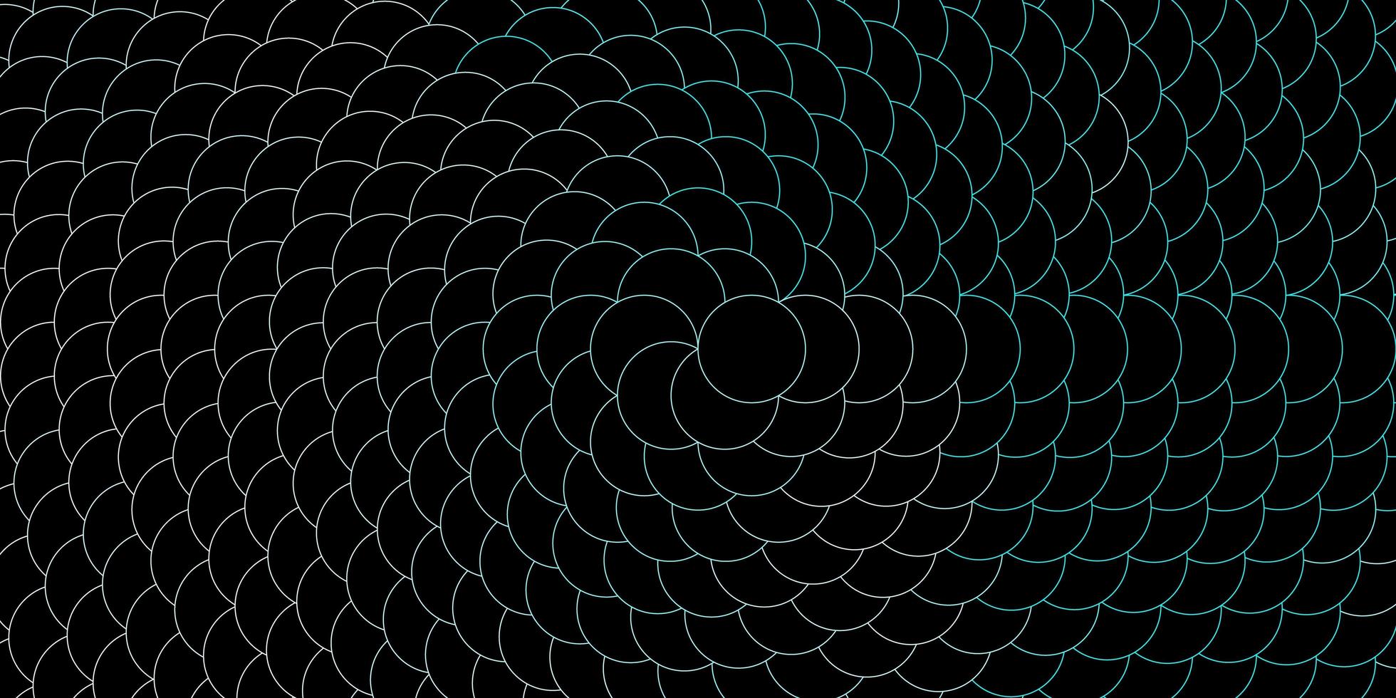 dunkelblauer Vektorhintergrund mit Kreisen vektor