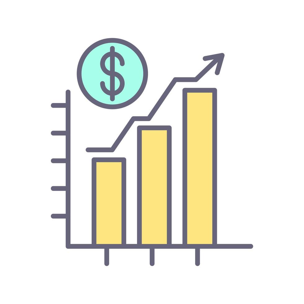 Diagramm nach oben Vektor-Symbol vektor
