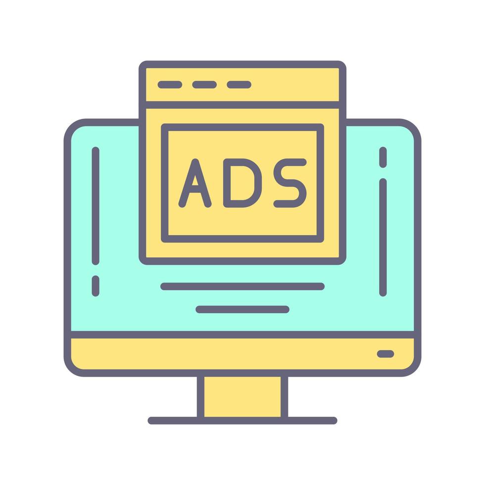 digital reklam vektor ikon