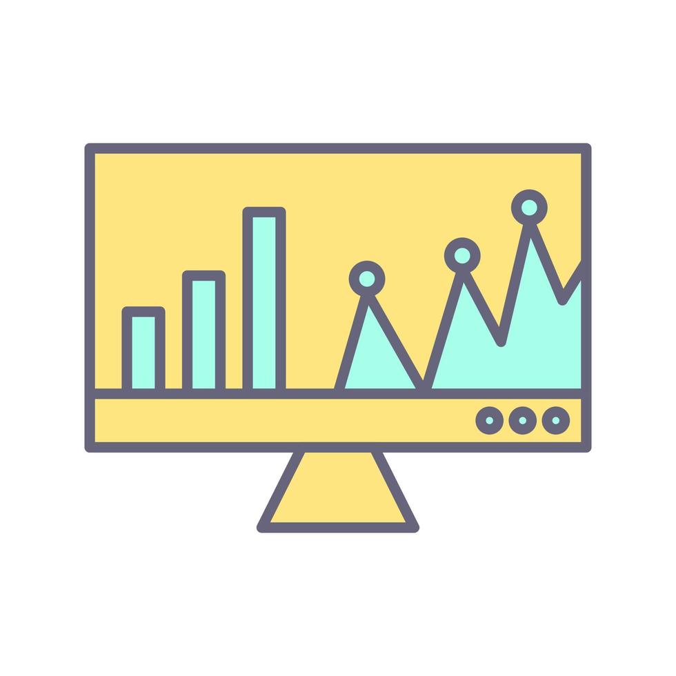 Vektorsymbol für Online-Statistiken vektor