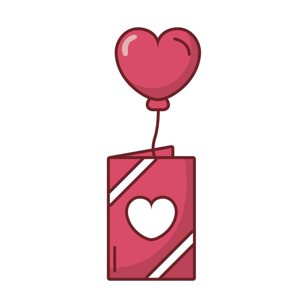 glückliche Valentinstagpostkarte mit Herz vektor