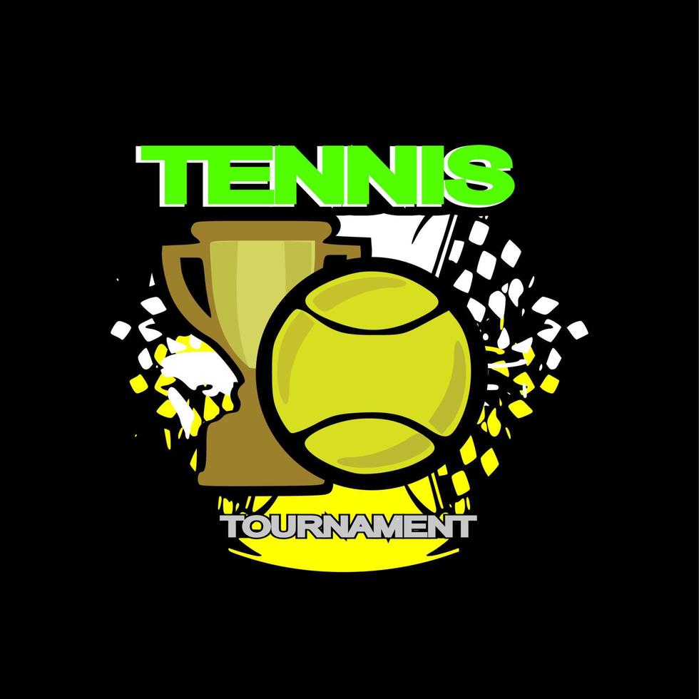 Tennis-Logo-Icon-Design, Vorlage für Sportabzeichen. Vektor-Illustration vektor