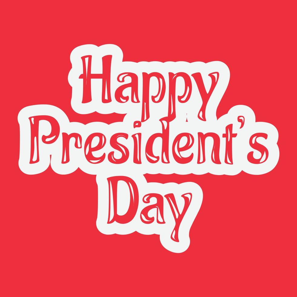 Happy President's Day Aufkleber, 3D-Texteffekt, Banner, Hintergrund, Postervorlage, Vektorillustration vektor