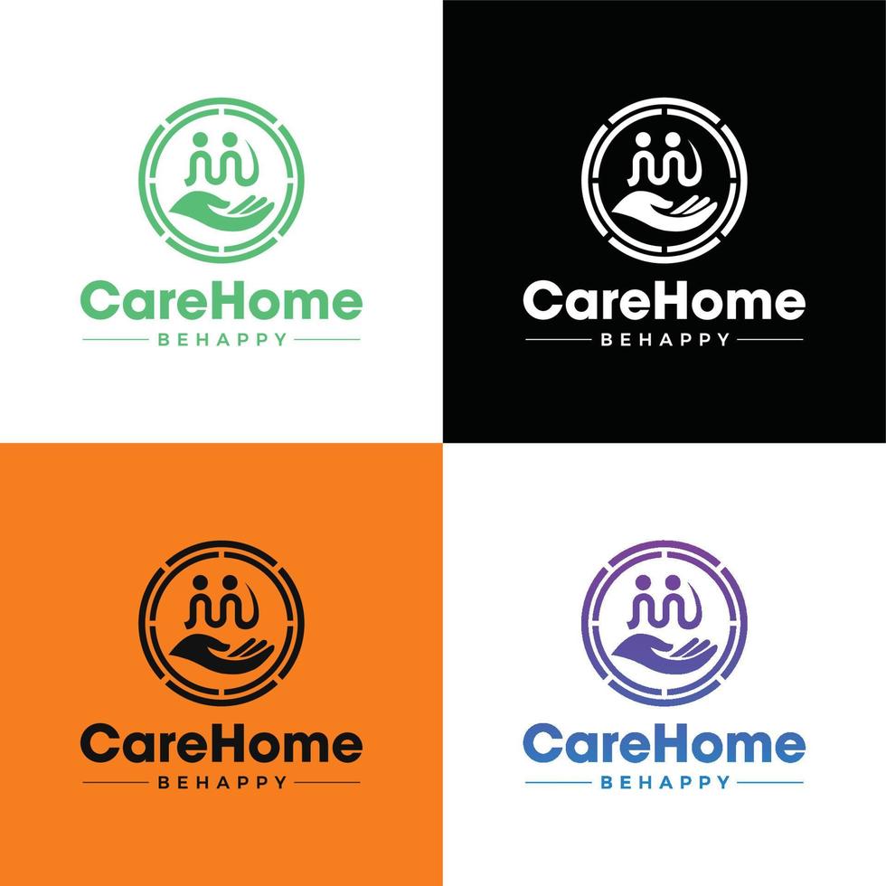 Logo-Design für die häusliche Pflege. ein kreatives Logo-Design für Ihr Unternehmen. Vektorformate vektor