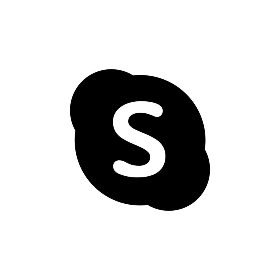 skype logotyp vektor, skype ikon fri vektor