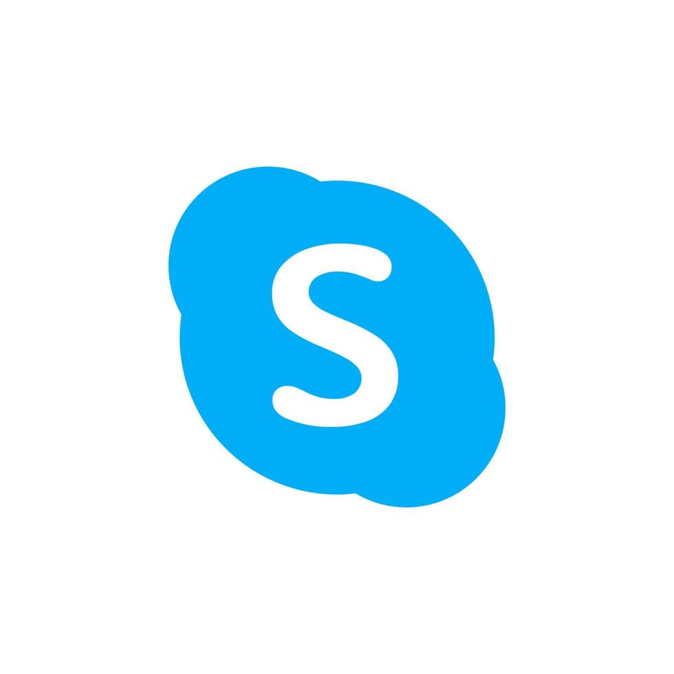 Skype-Logo-Vektor, Skype-Symbol kostenloser Vektor