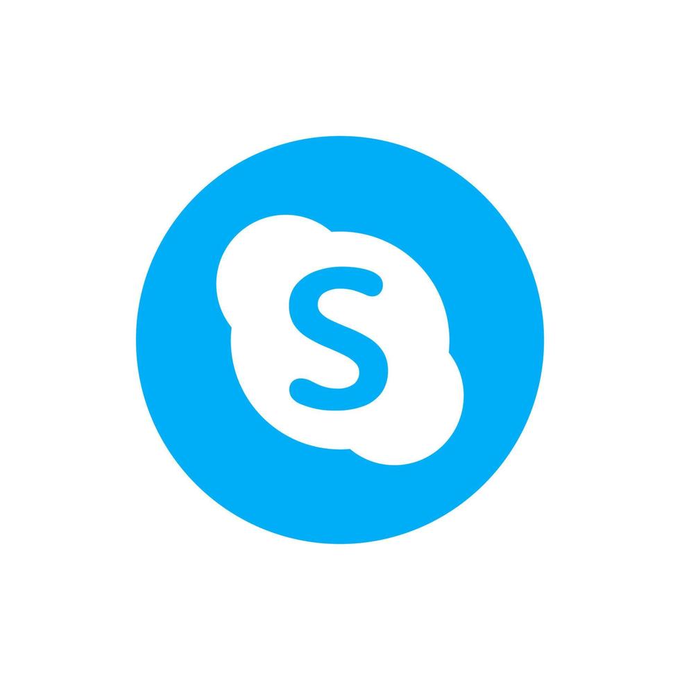 Skype-Logo-Vektor, Skype-Symbol kostenloser Vektor