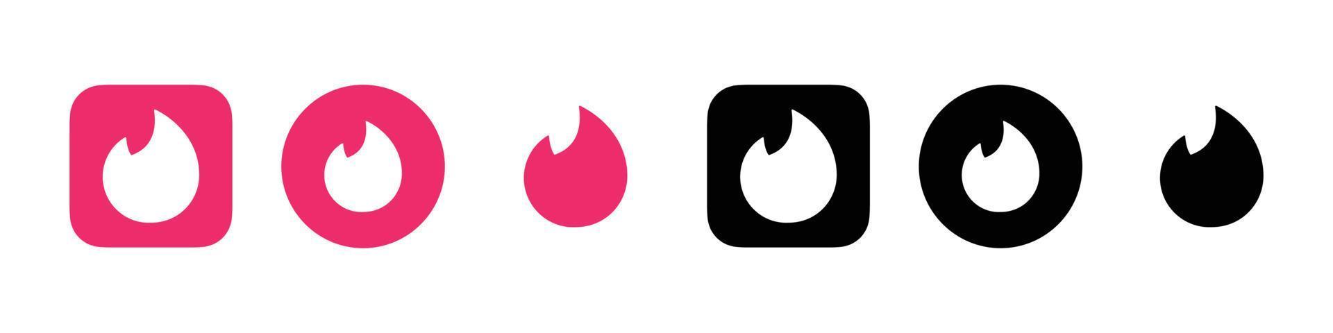 tinder app logotyp vektor, tinder app ikon fri vektor