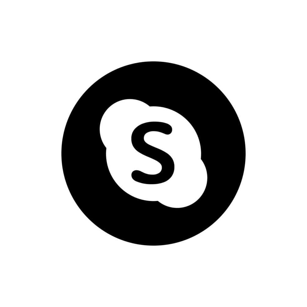 Skype-Logo-Vektor, Skype-Symbol kostenloser Vektor