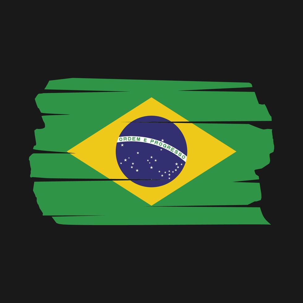 Brasilien Flaggenbürste vektor