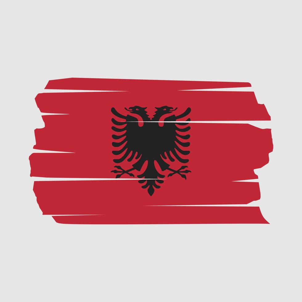 albaniens flaggborste vektor