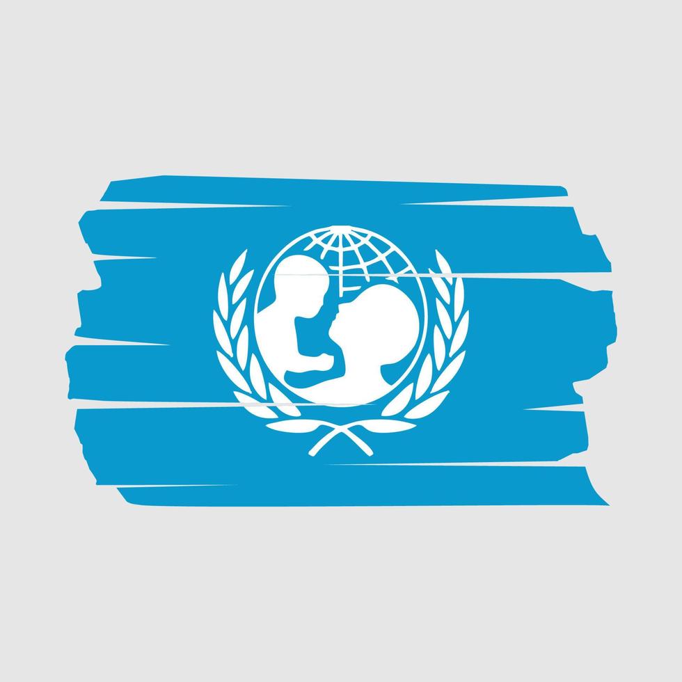 unicef flag pinsel vektor