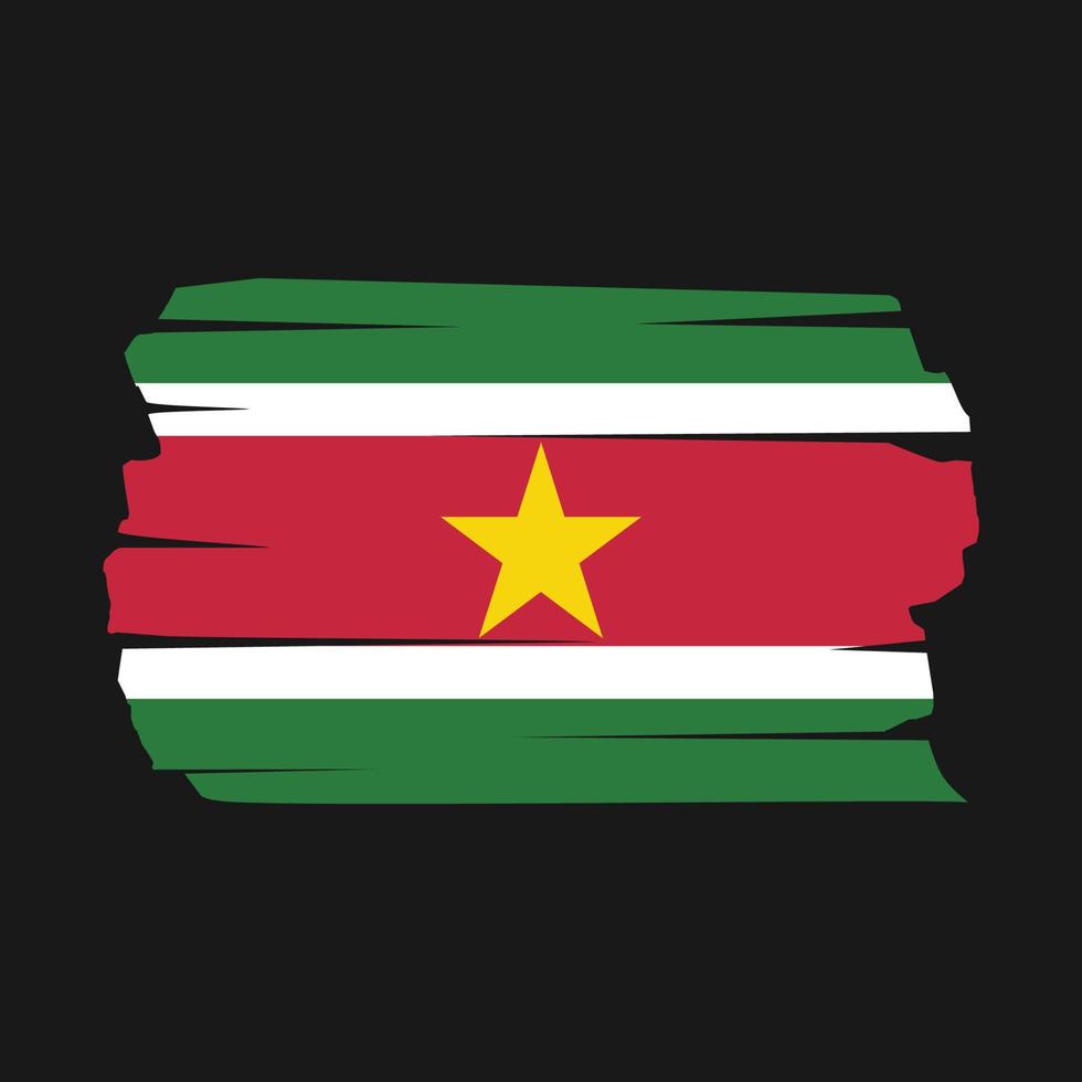 Bürste der Surinam-Flagge vektor