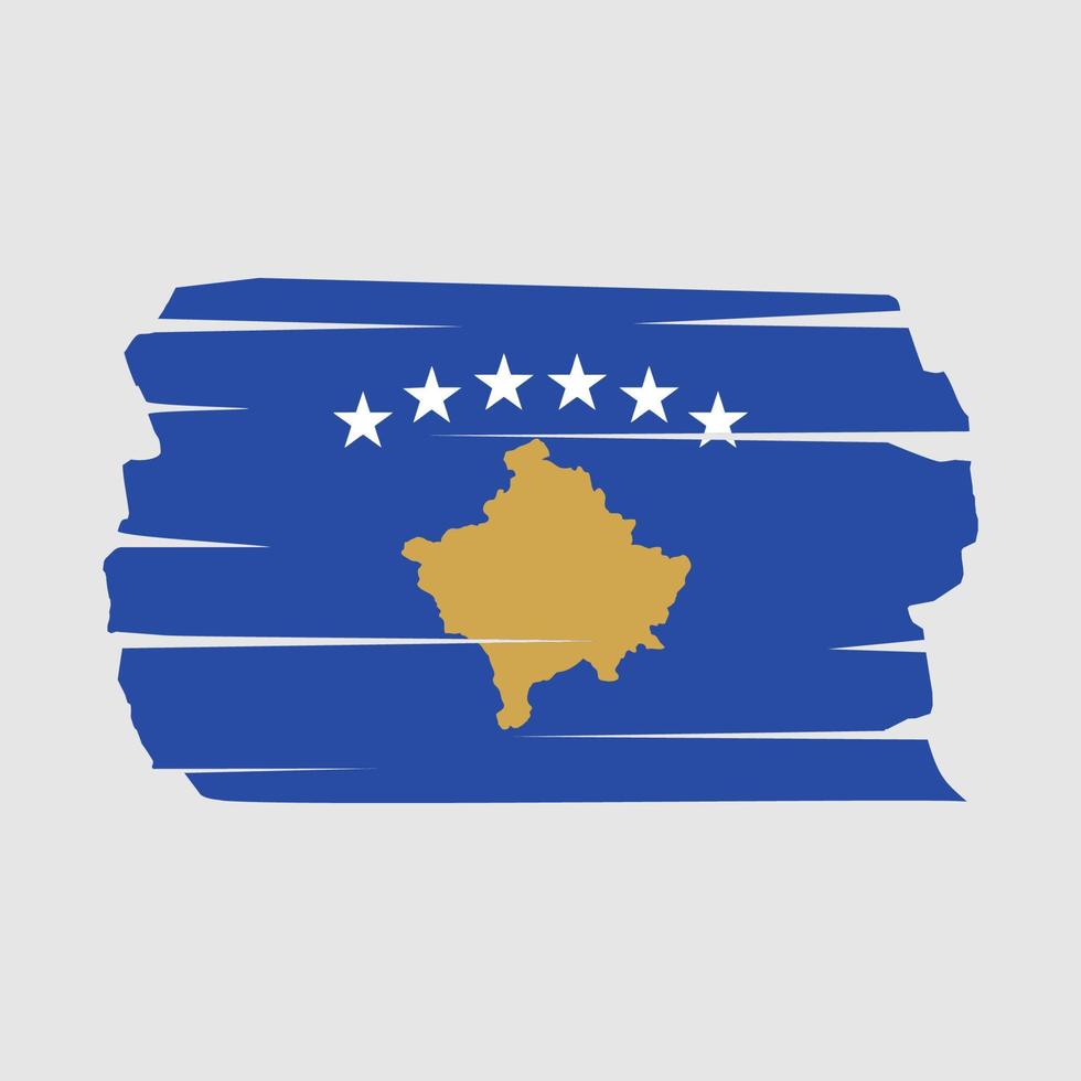 kosovo flaggborste vektor