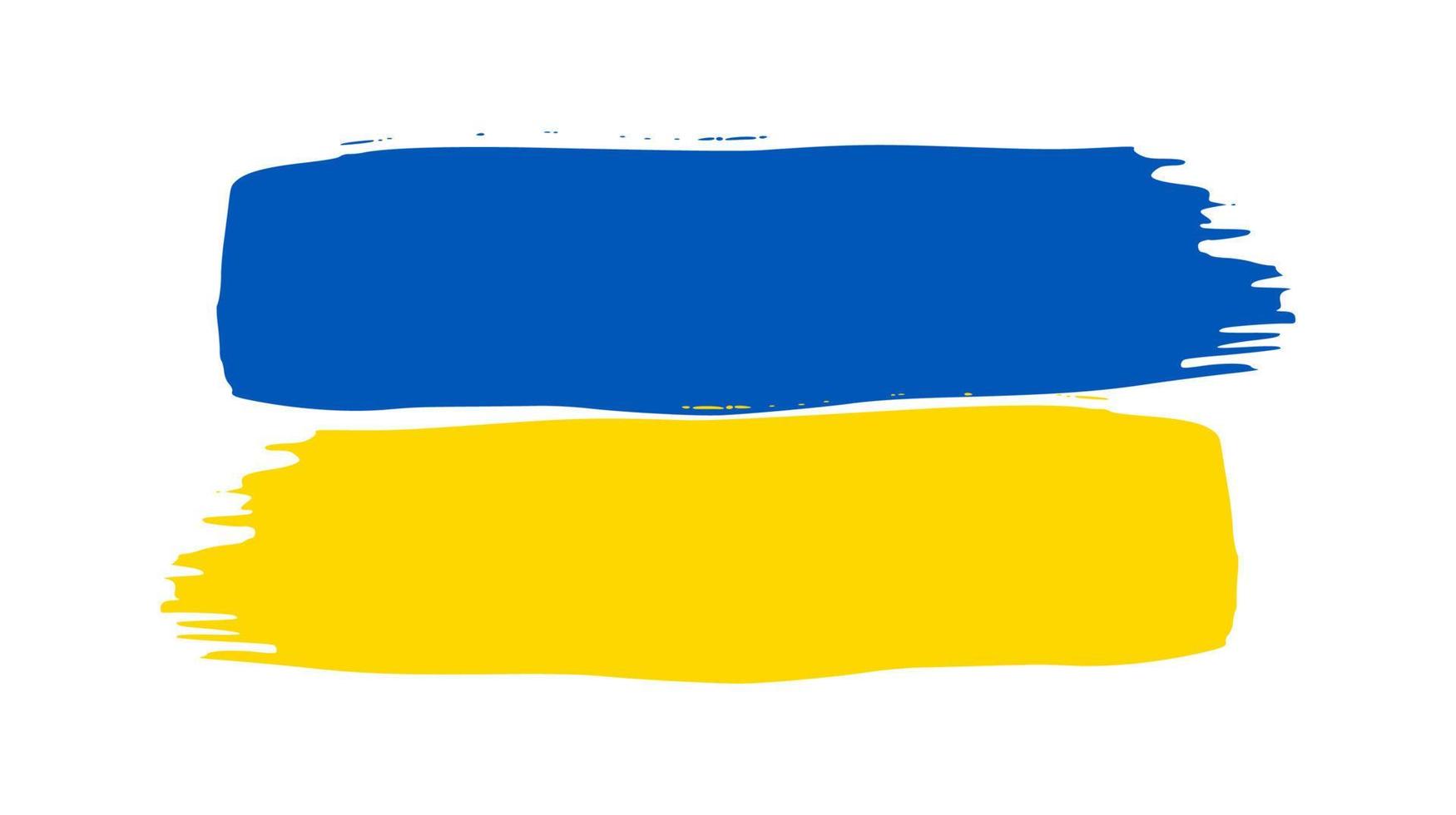 ukrainische Nationalflagge im Grunge-Stil vektor