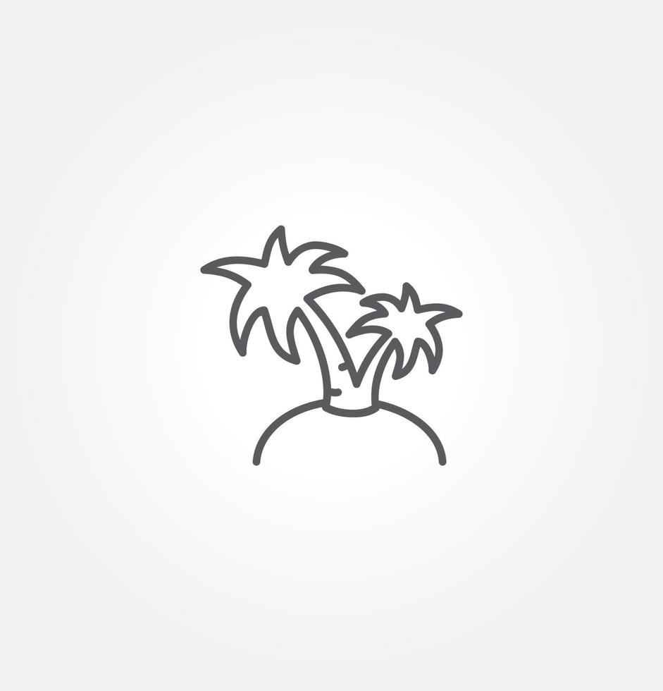 Insel-Symbol-Vektor-Illustration-Logo-Vorlage für viele Zwecke. isoliert auf weißem Hintergrund. vektor