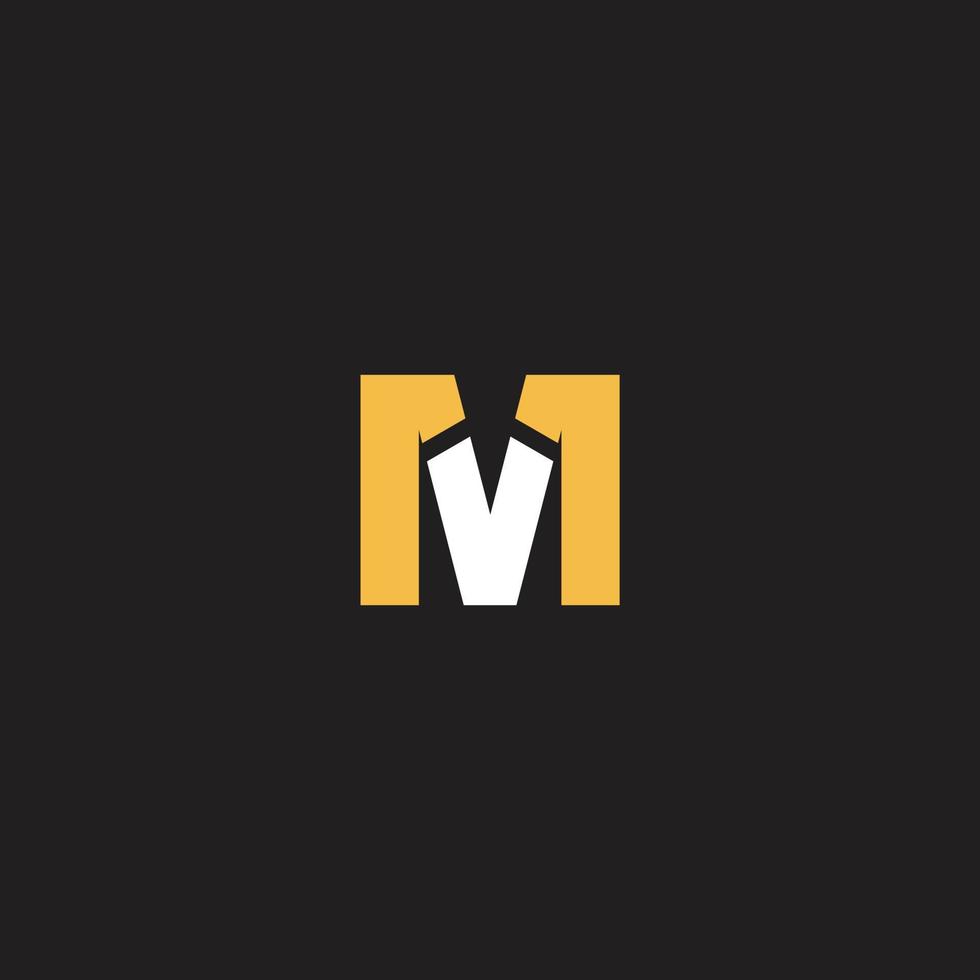 alfabet brev eller initialer. monogram logotyp mv, m och v vektor
