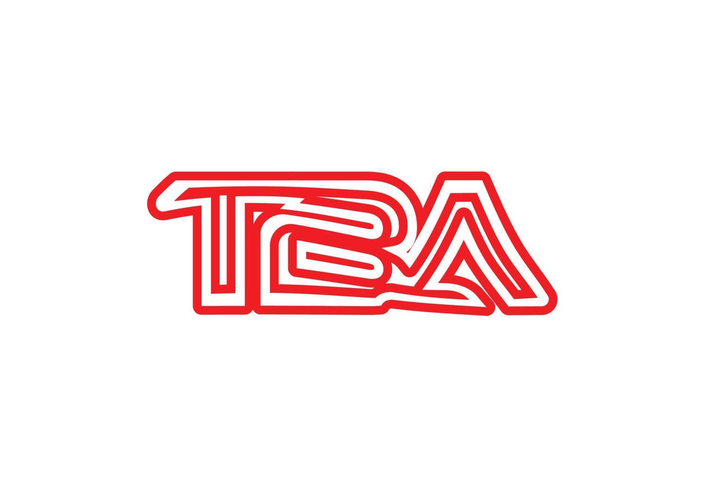tba-Brief-Logo und Icon-Design-Vorlage vektor