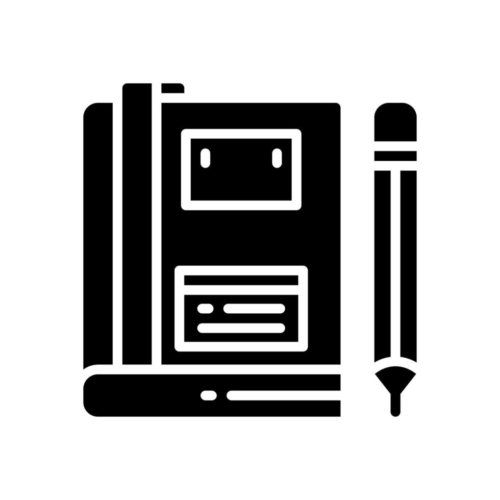 Notebook-Symbol für Ihre Website, Ihr Handy, Ihre Präsentation und Ihr Logo-Design. vektor