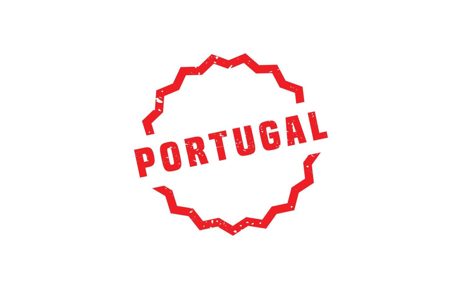 Portugal Stempelgummi mit Grunge-Stil auf weißem Hintergrund vektor