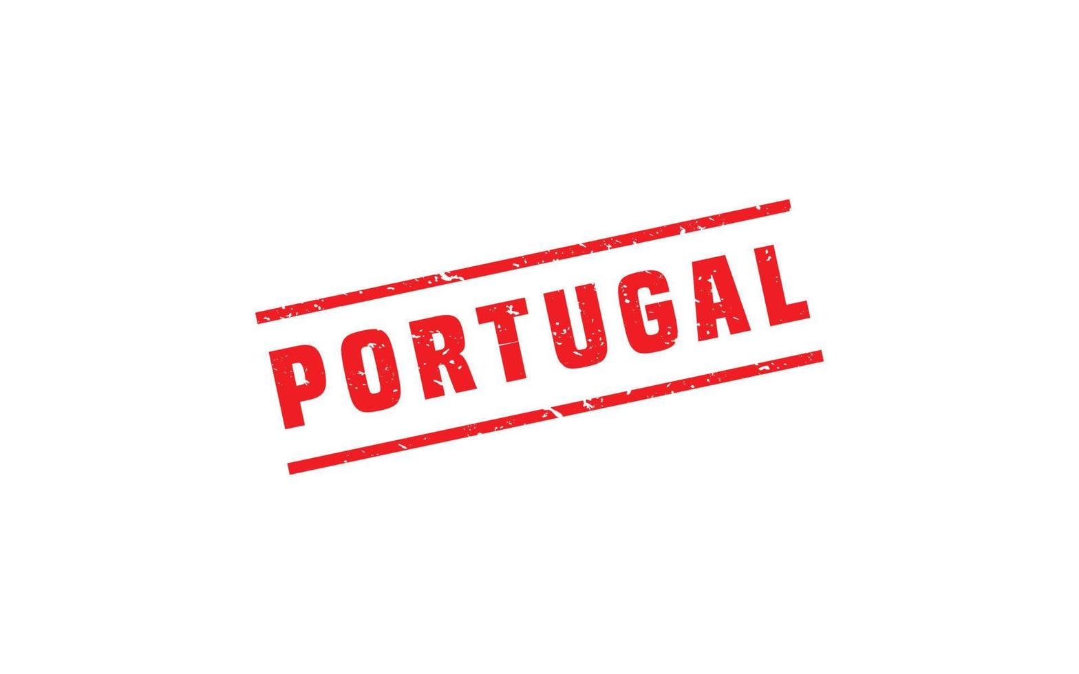 Portugal Stempelgummi mit Grunge-Stil auf weißem Hintergrund vektor