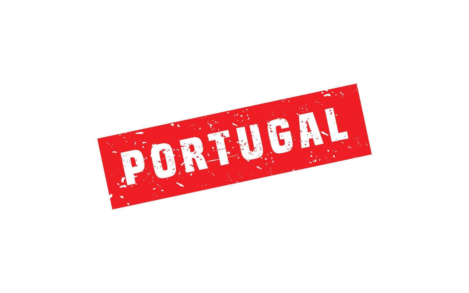 Portugal Stempelgummi mit Grunge-Stil auf weißem Hintergrund vektor