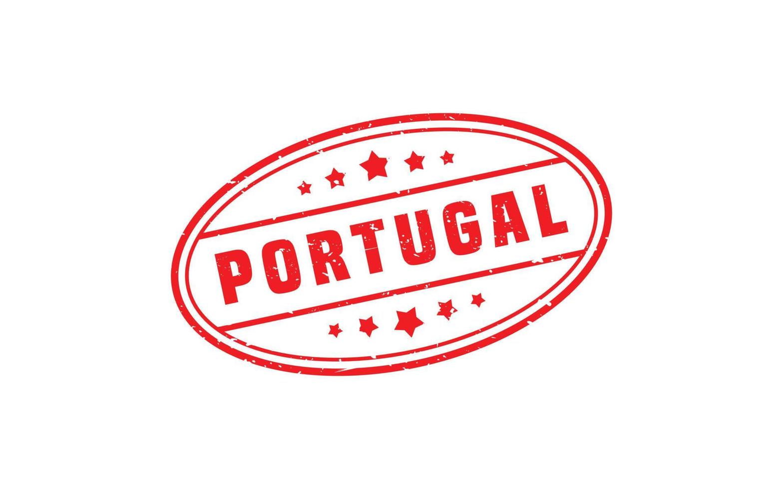 Portugal Stempelgummi mit Grunge-Stil auf weißem Hintergrund vektor