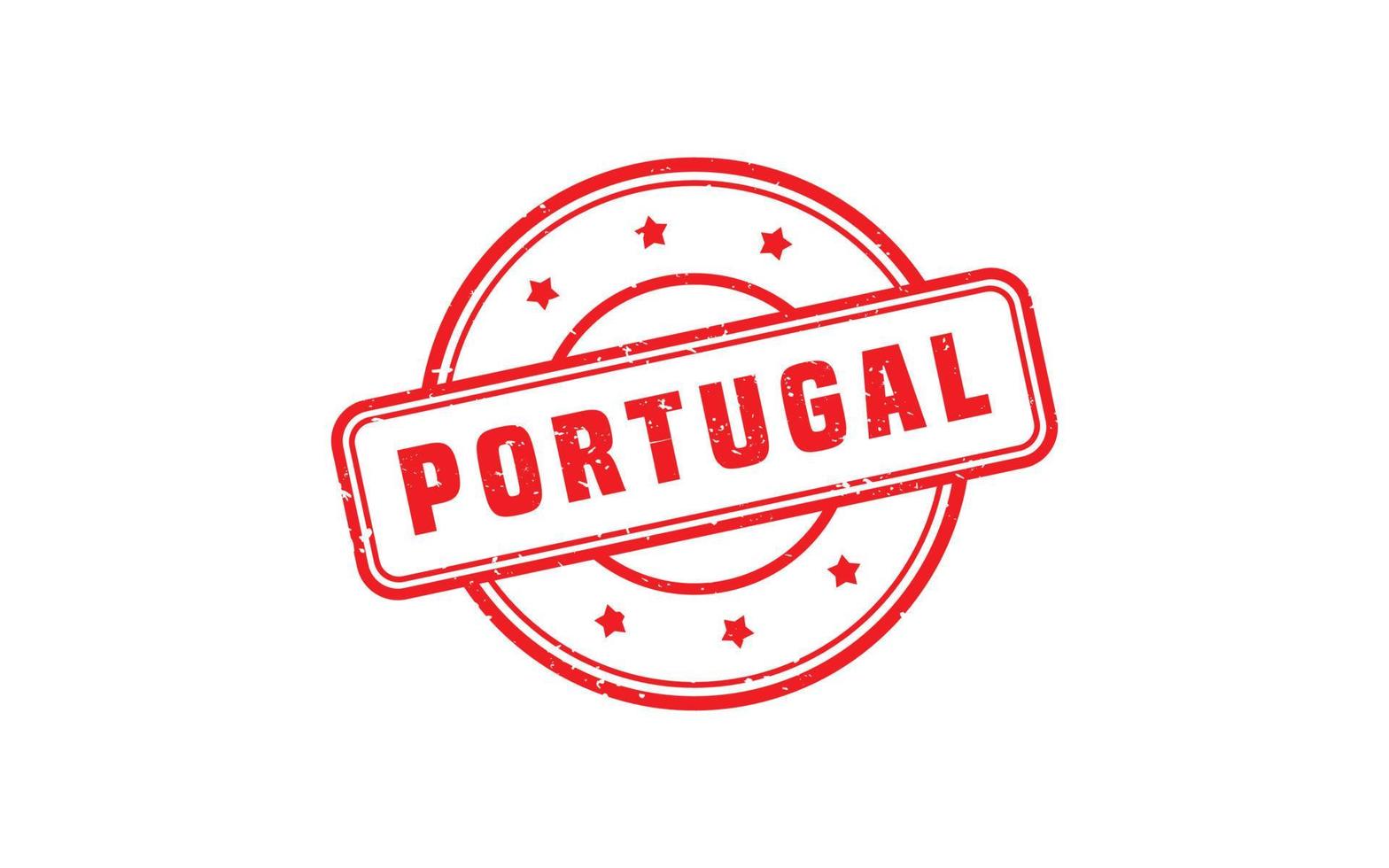 Portugal Stempelgummi mit Grunge-Stil auf weißem Hintergrund vektor