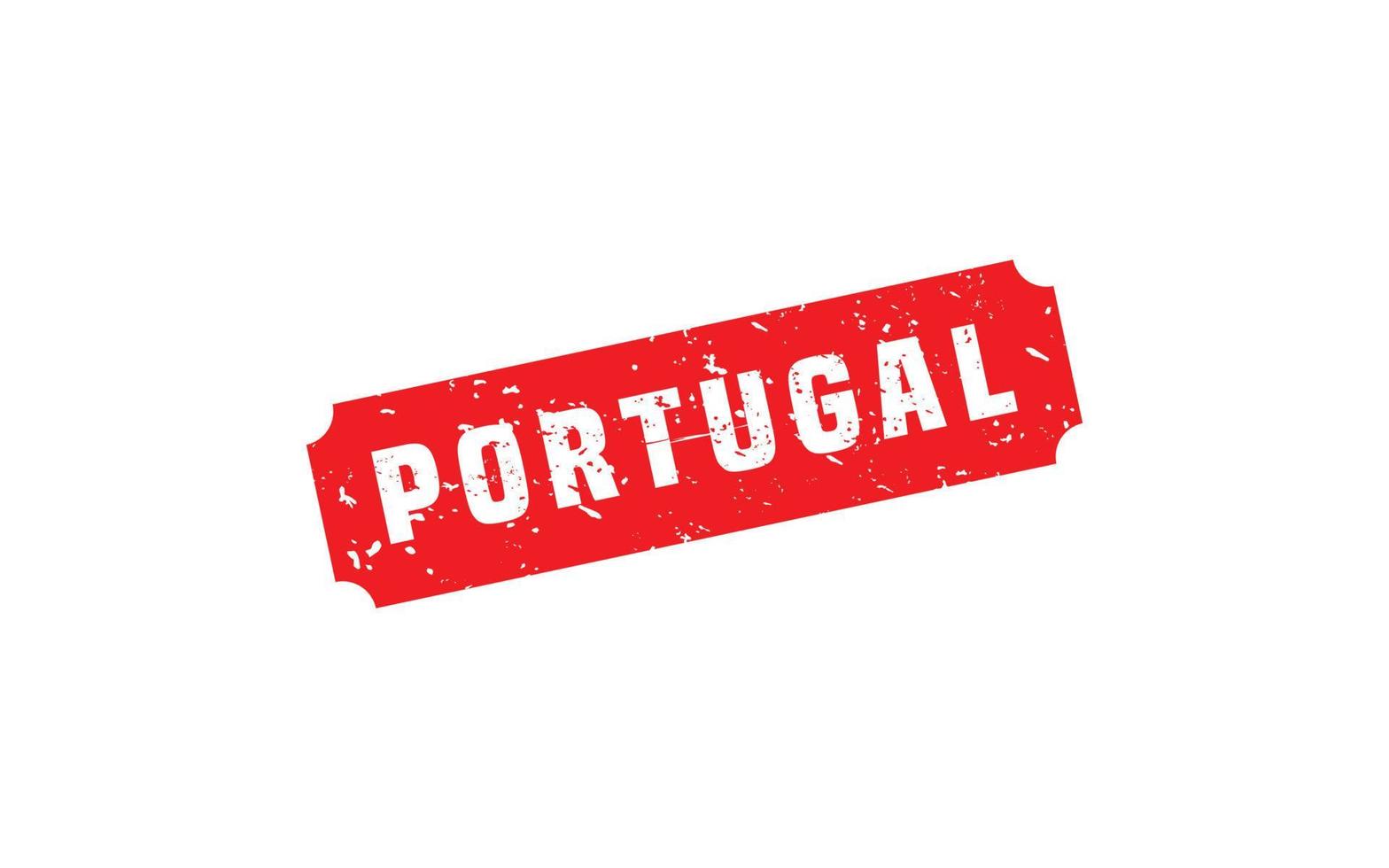 Portugal Stempelgummi mit Grunge-Stil auf weißem Hintergrund vektor