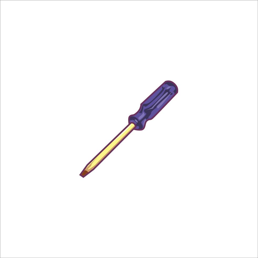 Hammer und Schraubendreher oder Werkzeuge für die Reparatur in Farbvektorgrafiken vektor