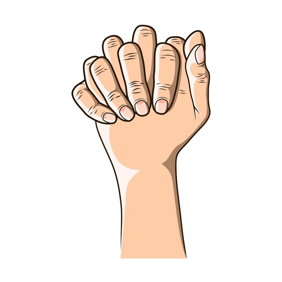 bön hand. vektor illustration