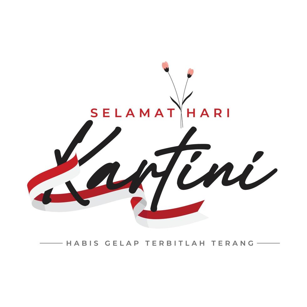 kartini dag baner design mall vektor