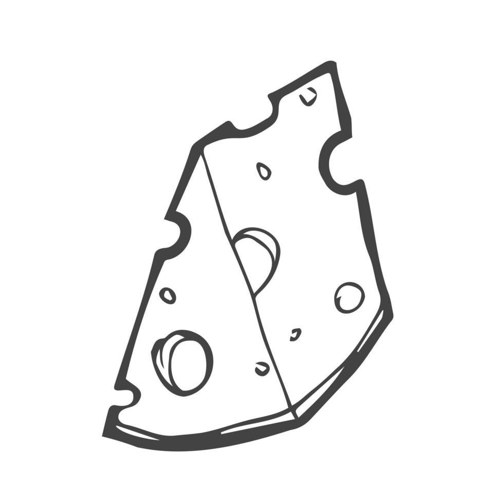 vektor illustration av hand dragen ost.
