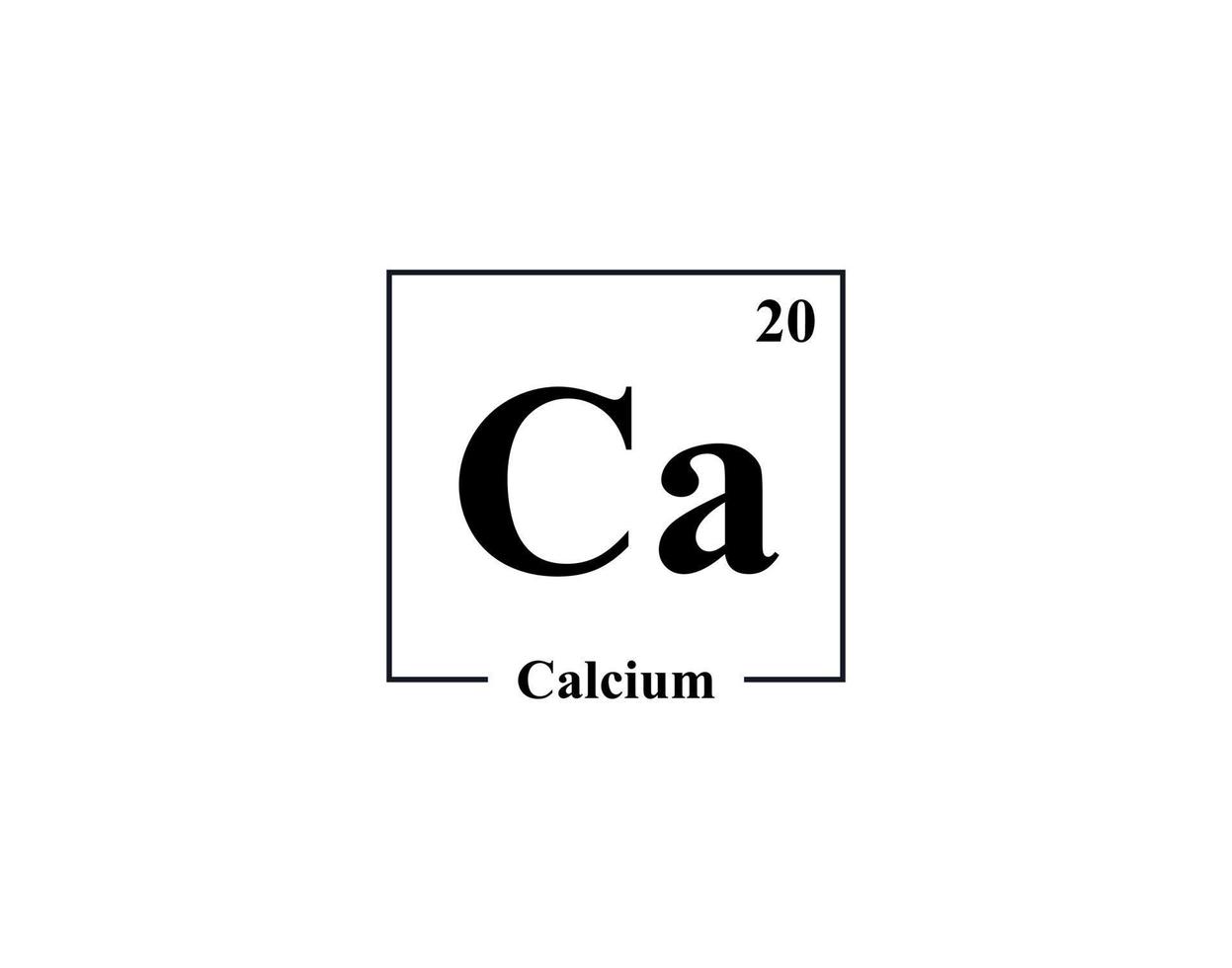 kalcium ikon vektor. 20 ca kalcium vektor