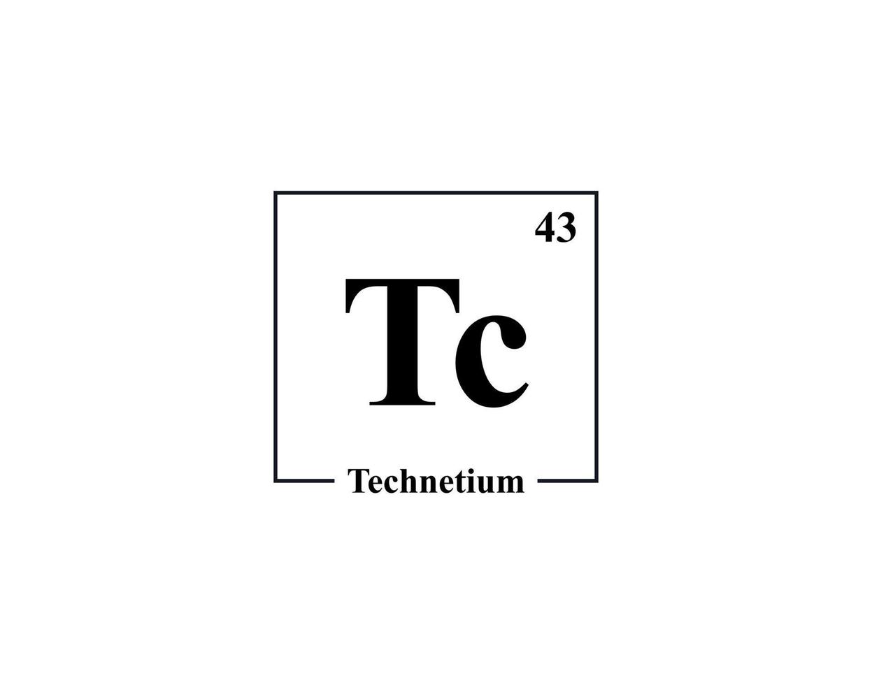 teknetium ikon vektor. 43 tc teknetium vektor